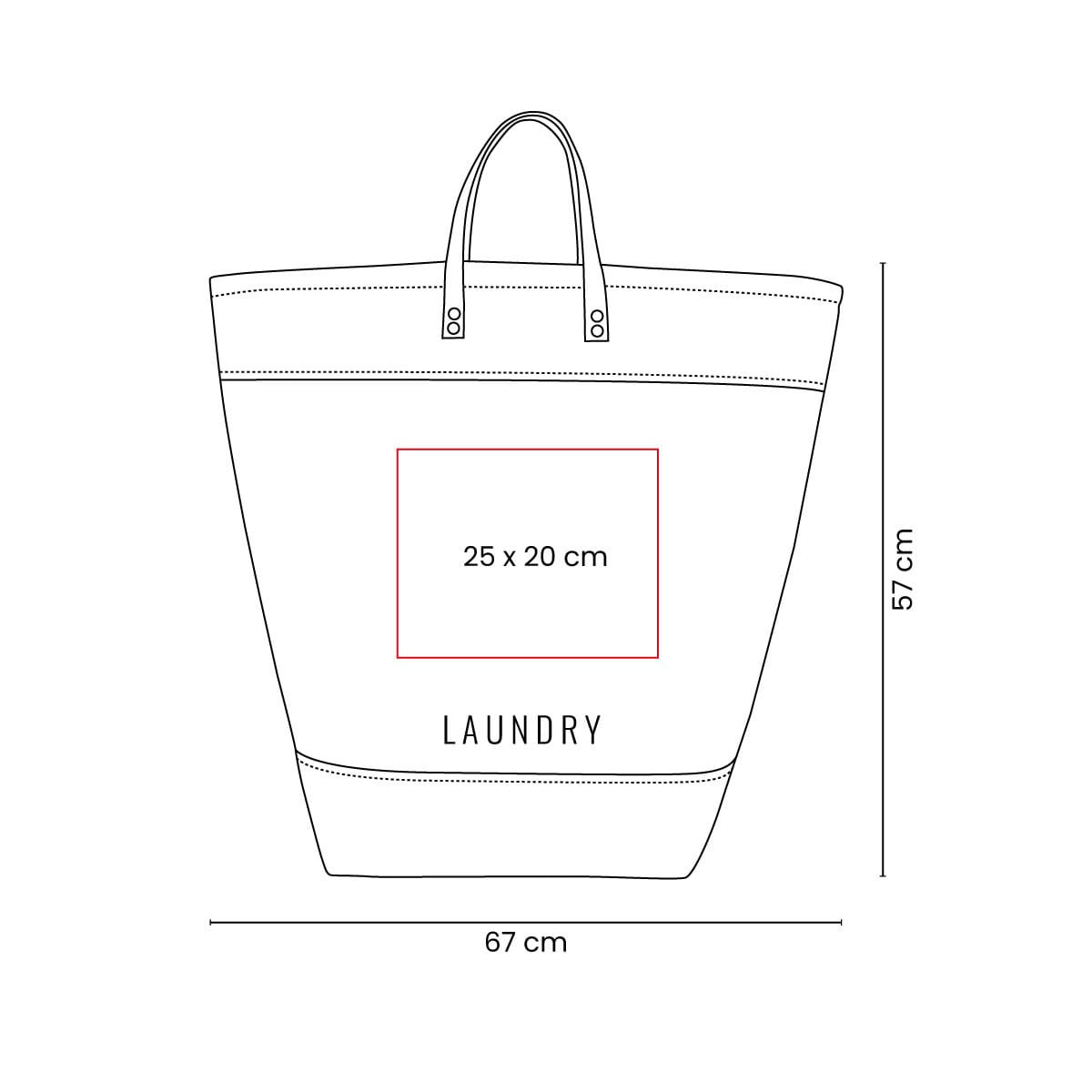 CESTO PARA ROPA ZOE personalizado con logo en Guatemala