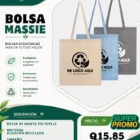 Bolsa Massie de algodón reciclado personalizable en oferta